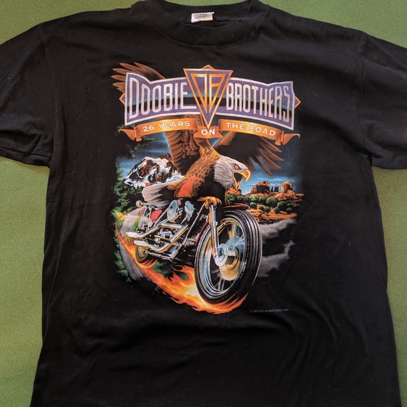Vintage Doobie Brothers Tour Tee Black XL - Picture 1 of 6